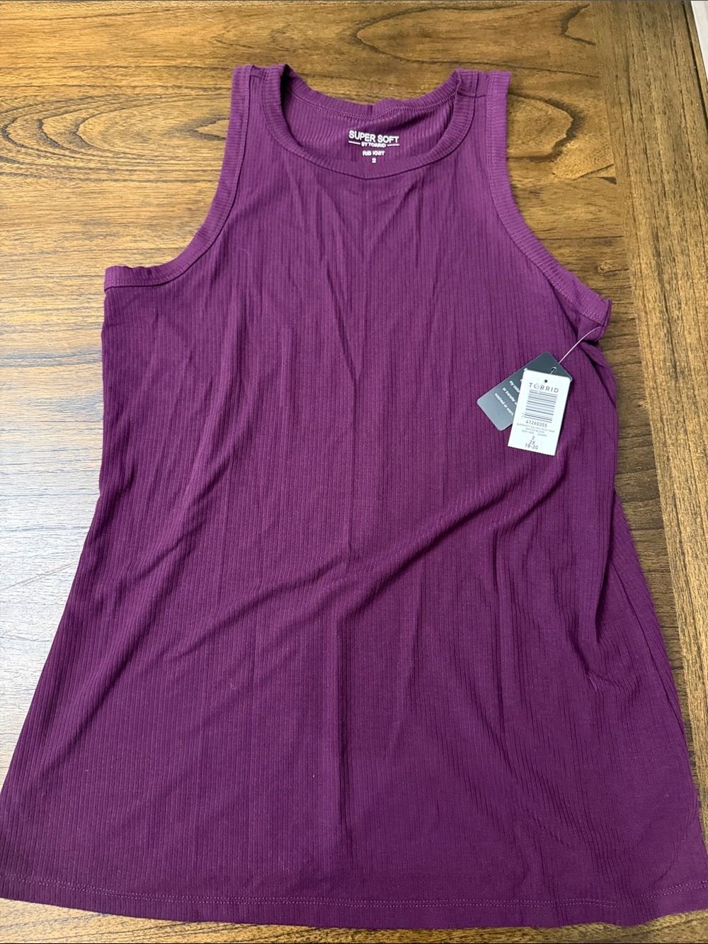 torrid Plum Ribbed Tank Top
